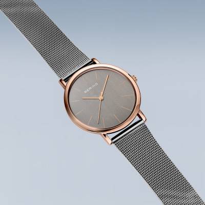 Bering Classic 13436-369 Damenuhr Roségold • Saphirglas • Milanaise-Armband, Bild 5