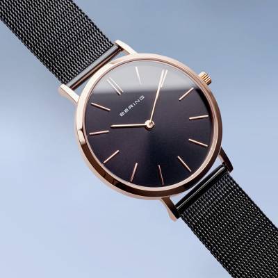 Bering Classic 14134-166 Damenuhr Roségold • Saphirglas • Milanaise-Armband, Bild 2