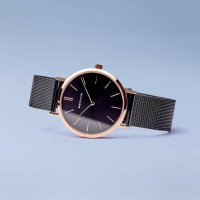 Bering Classic 14134-166 Damenuhr Roségold • Saphirglas • Milanaise-Armband, Bild 4