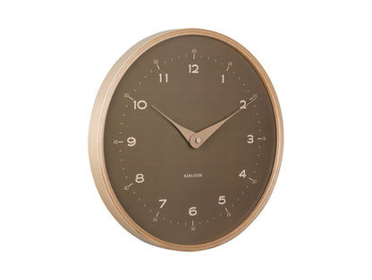 Karlsson Osado Dome KA5995MG Wanduhr Moosgrün • Sweep-Uhrwerk • 12/24-Stunden-Zifferblatt