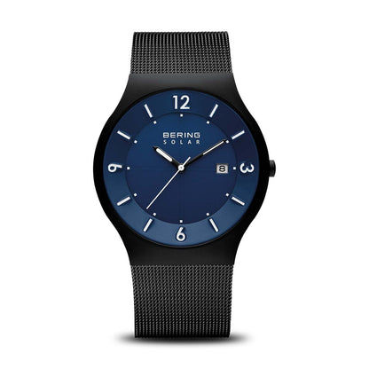 Bering Solar Classic 14440-227 Herrenuhr Schwarz-Blau • Saphirglas • Solarantrieb