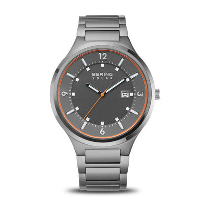 Bering 14442-777 Herren Slim-Solar Armbanduhr Grau • Saphirglas • Solarwerk ohne Batteriewechsel