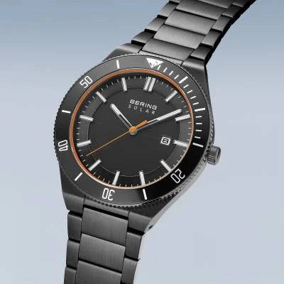 Bering 14443-779 Herrenuhr Solaruhr Grau • Saphirglas • 10 ATM Wasserdicht, Bild 2