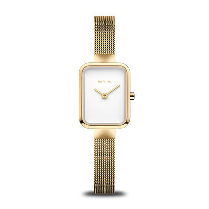Bering Classic 14520-334-GWP Damenuhr Set Golden Glacier • Saphirglas • Milanaise-Armband