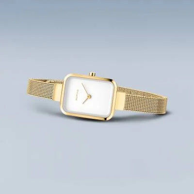 Bering Classic 14520-334-GWP Damenuhr Set Golden Glacier • Saphirglas • Milanaise-Armband, Bild 5
