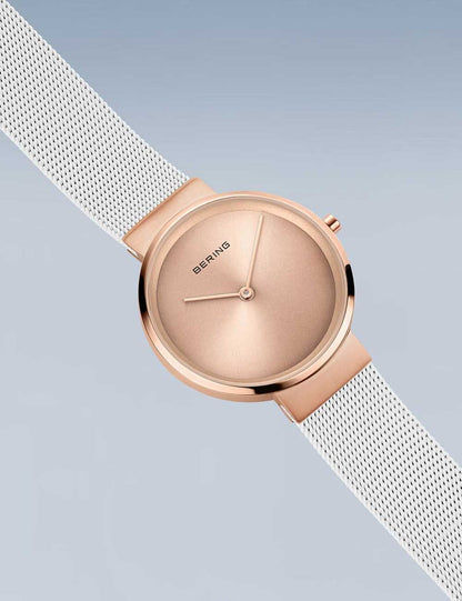 Bering Classic 14531-266 Damenuhr Roségold • Saphirglas • Milanaise-Armband, Bild 3