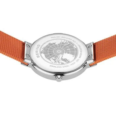 Bering Classic 14531-505 Damenuhr Orange • Saphirglas • Milanaise-Armband, Bild 6
