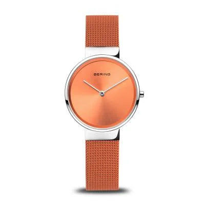 Bering Classic 14531-565 Damenuhr Orange • Saphirglas • Milanaise-Armband, Bild 11