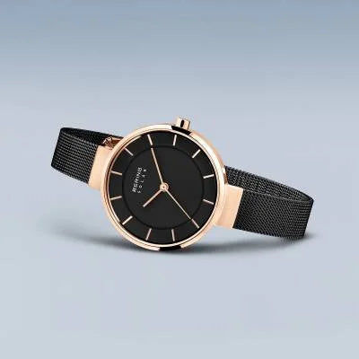 Bering Solar 14631-166 Damenuhr Roségold • Saphirglas • Milanese-Armband, Bild 4
