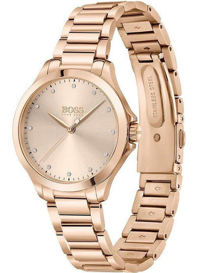 BOSS Grace 1502578 Damen Armbanduhr Roségold • Mineralglas • Zirconia-Steinbesatz, Bild 2