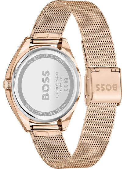BOSS Saya 1502639 Damen Armbanduhr Roségold • Milanaise-Armband • Mineralglas, Bild 3