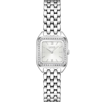 BOSS Mae Petite 1502882 Damenuhr Metallic Grau • Mineralglas • Edelstahlgehäuse