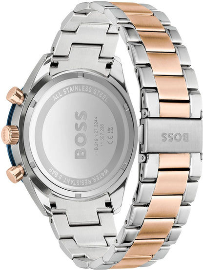 BOSS Santiago 1513937 Herrenuhr Blau • Chronograph • Mineralglas, Bild 3