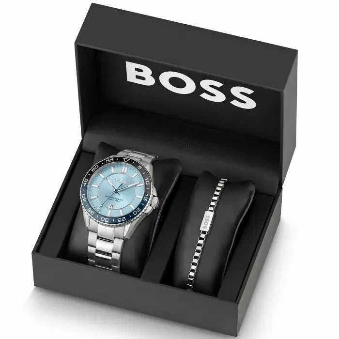 BOSS Runner Giftset 1514207-S • Herren Armbanduhr • Edles Geschenkset