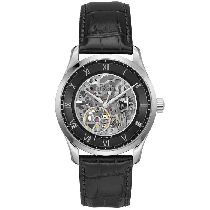 BOSS Principle Skeleton 1514234 Herren Armbanduhr Schwarz • Automatikwerk • Skelettiertes Zifferblatt