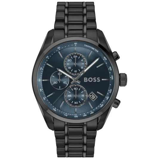 BOSS Grand Prix 1514314 Herren Armbanduhr Blau • Chronograph • Tachymeter-Lünette