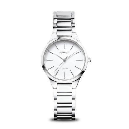 Bering Titanium 15630-704 Damen Armbanduhr Silber • Saphirglas • Titangehäuse