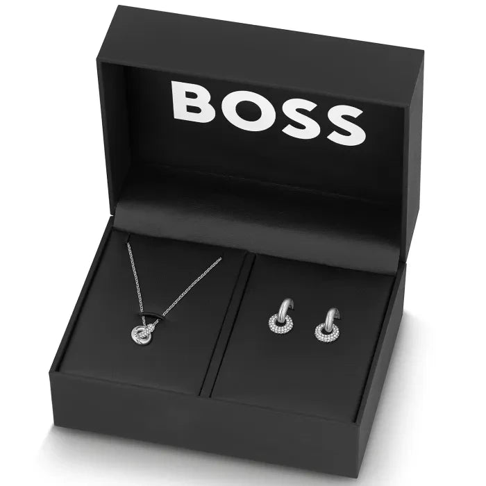 BOSS Live Precious 1570198 Armbanduhr Silber • Edelstahl-Set • Damen Geschenkset