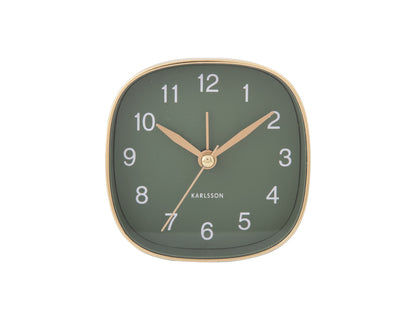 Karlsson Travel Square KA5957GR Wecker Dschungelgrün • Geräuschloses Sweep-Uhrwerk • Kompakter Reisewecker, Bild 2