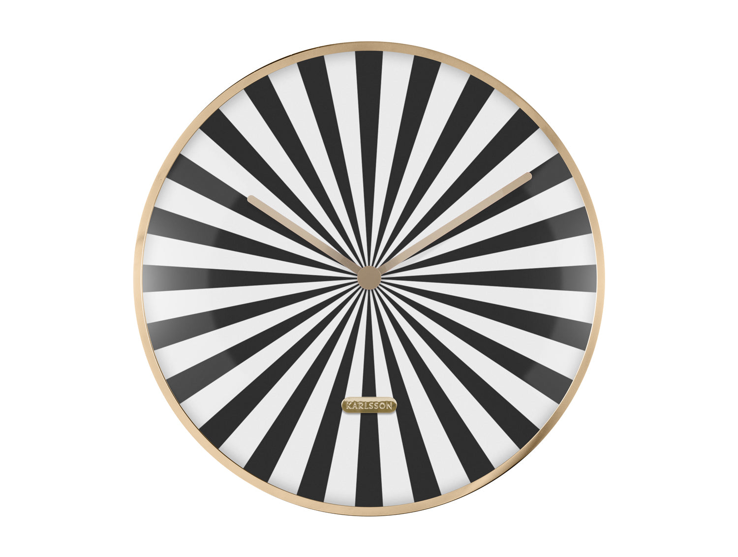 Karlsson Candy Swirl Dome KA6007BK Wanduhr Schwarz & Weiß • Geräuschloses Sweep-Uhrwerk • Verspieltes Spiraldesign