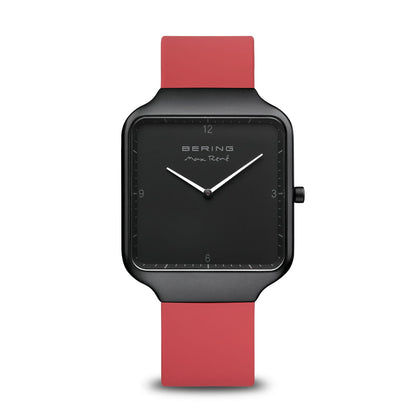 Bering Max René 15836-523 Herrenuhr Schwarz • Saphirglas • Wechselbares Silikon-Armband