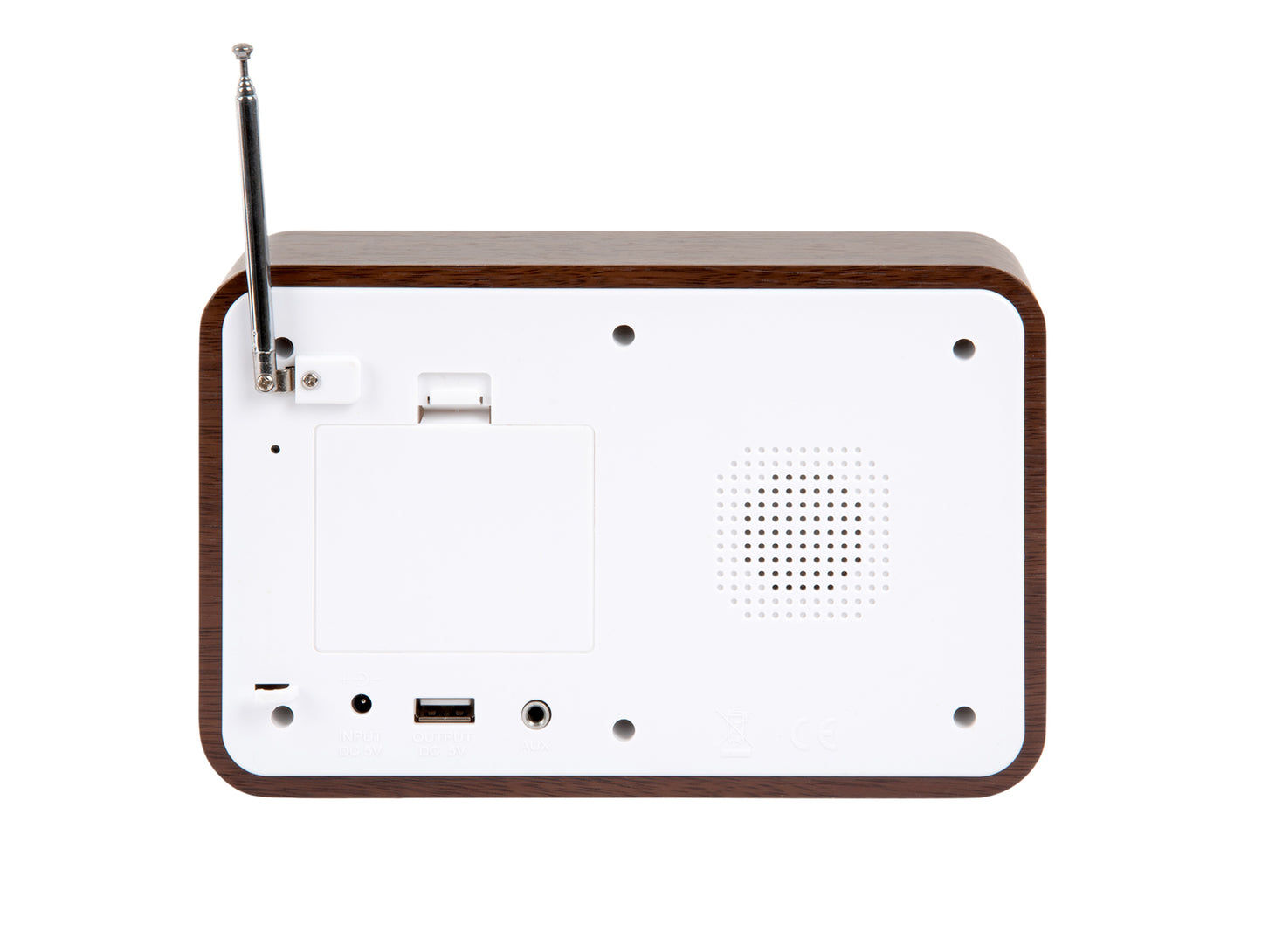 Karlsson FM Radio KA6036DW Wecker Dunkelholz • FM-Radio mit Teleskopantenne • Digitales Display mit Temperatur, Bild 5