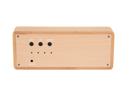 Karlsson Solid Wood Engraved KA6024WD Wecker Hellholz • LED-Zeitanzeige • Eingraviertes Design, Bild 5