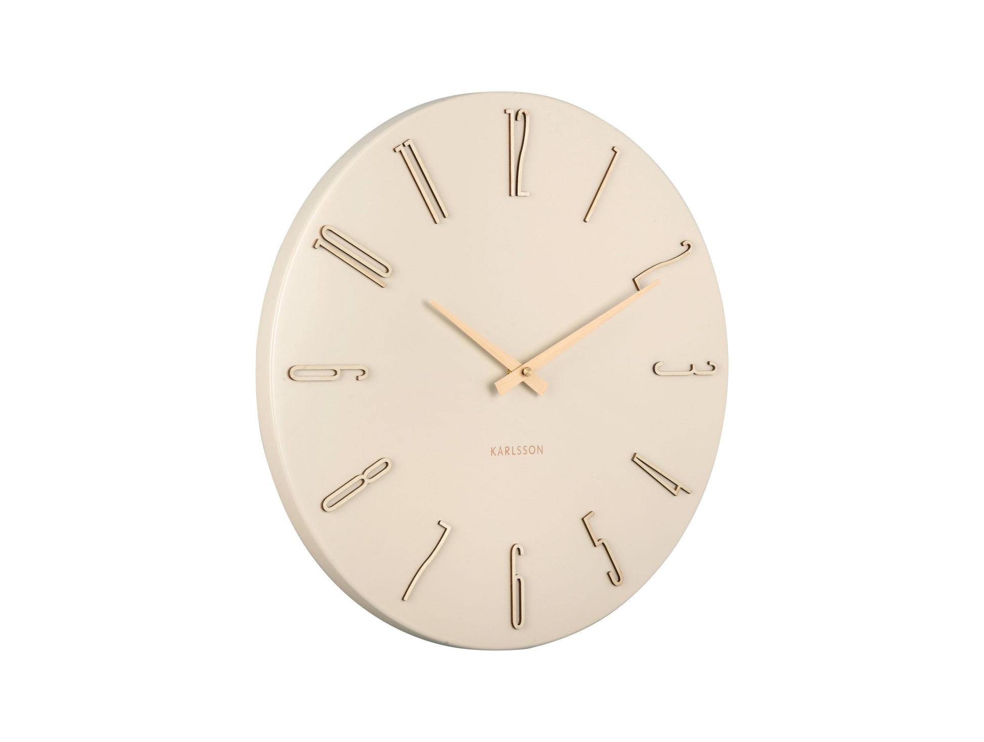 Karlsson Esmerado KA6072WH Wanduhr Cremeweiß • Sweep-Uhrwerk • Elegantes Eisengehäuse