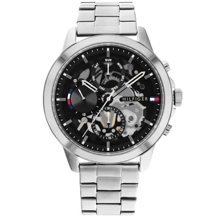Tommy Hilfiger Henry 1710477 Herren • Skeleton-Zifferblatt • Mineralglas