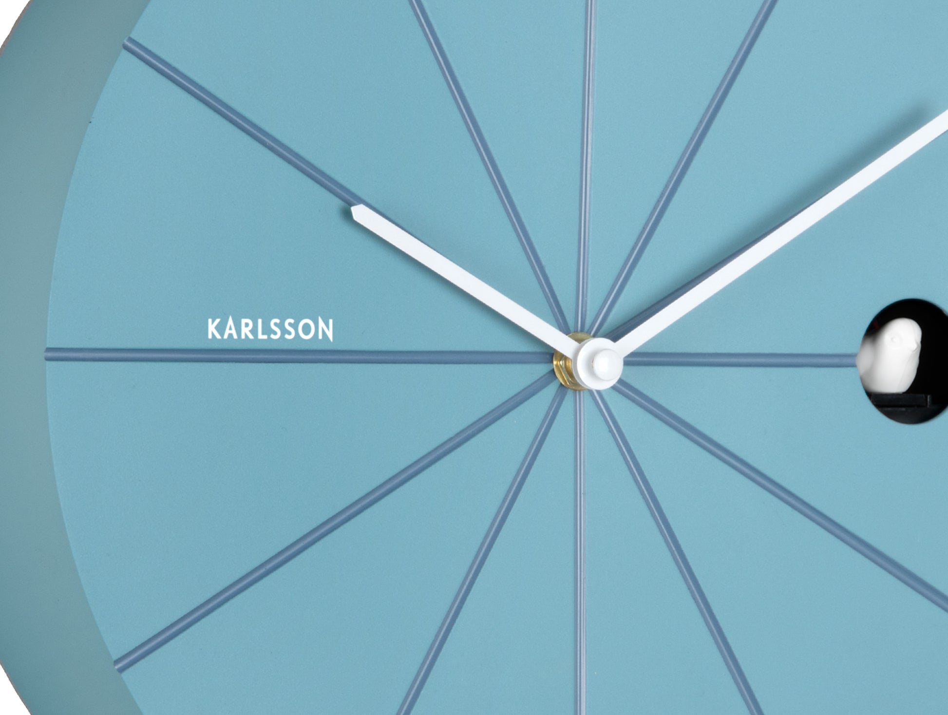 Karlsson Destacado Cuckoo KA6068BL Wanduhr Luftblau • Kuckucksruf zur vollen Stunde • Modernes Rundzifferblatt, Bild 3