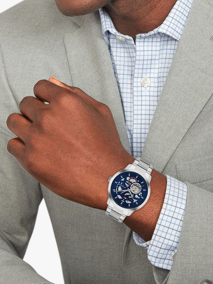 Tommy Hilfiger Henry 1710661 Herren Automatikuhr Blau • Skelett-Zifferblatt • Automatikwerk mit Sichtboden, Bild 5