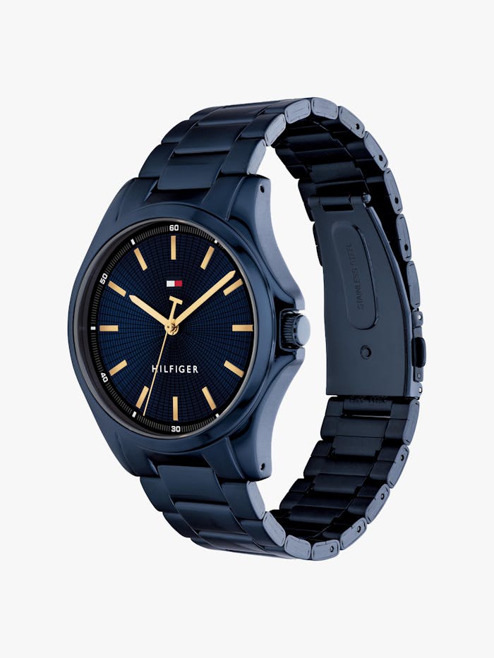 Tommy Hilfiger Bruce 1710742 Herrenuhr Blau • Ionic Plated Stahlgehäuse • Quarzwerk