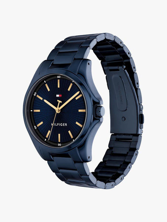 Tommy Hilfiger Bruce 1710742 Herrenuhr Blau • Ionic Plated Stahlgehäuse • Quarzwerk