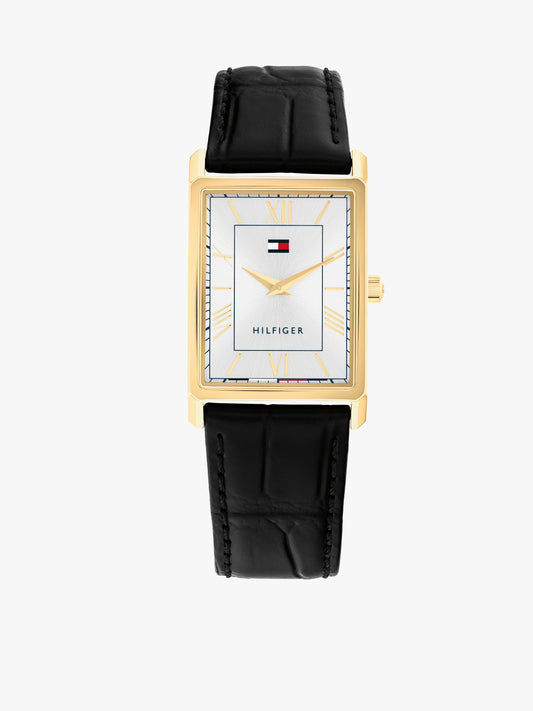 Tommy Hilfiger Ben 1710772 Herren Armbanduhr Weiß • Japanisches Quarzwerk • Vergoldetes Gehäuse