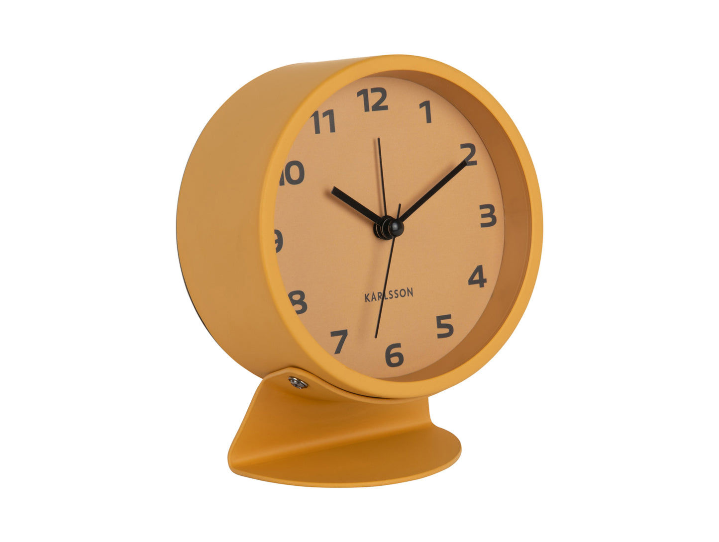 Karlsson Cool Retro KA6082YE Wecker Mangogelb • Geräuschloses Sweep-Uhrwerk • Retro-Design