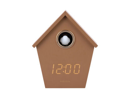 Karlsson Riqueza Cuckoo LED KA6124BR Wecker Mocca-Braun • LED-Digital-Anzeige • USB-betrieben, Bild 2