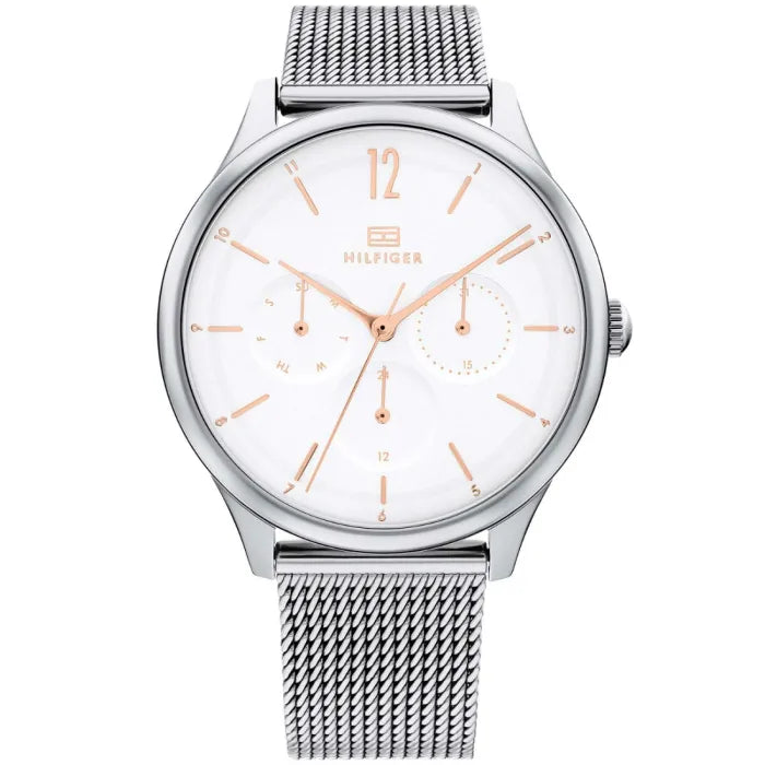 Tommy Hilfiger Layla 1782456 Damen Armbanduhr Silber • Mineralglas • Quarzwerk