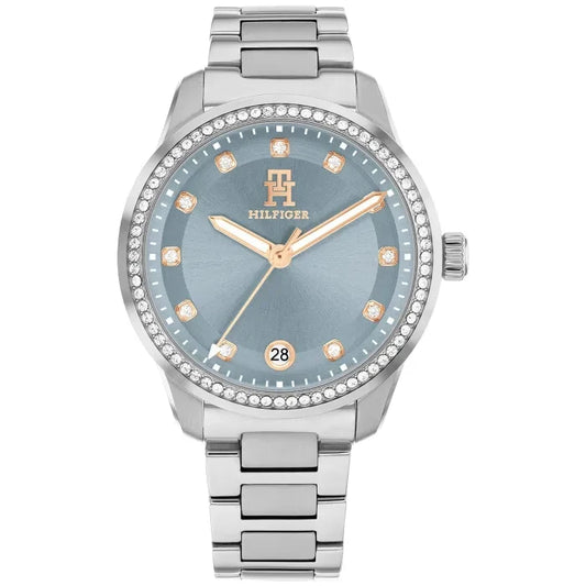 Tommy Hilfiger TH85 Crystals 1782795 Damen Armbanduhr Silber • Mineralglas • 5 ATM wasserdicht