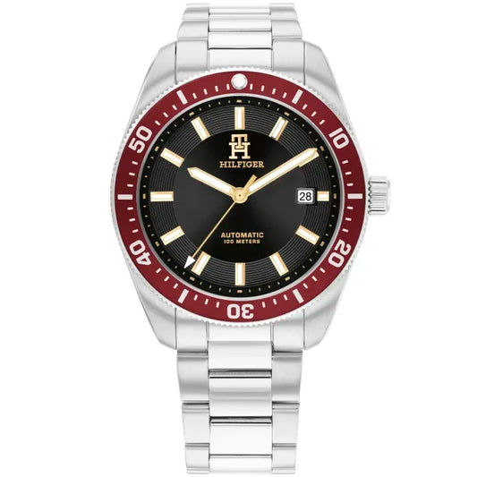 Tommy Hilfiger TH85 1792154 Herrenuhr Silber • Automatikwerk Miyota 8215 • 10 ATM Wasserdicht