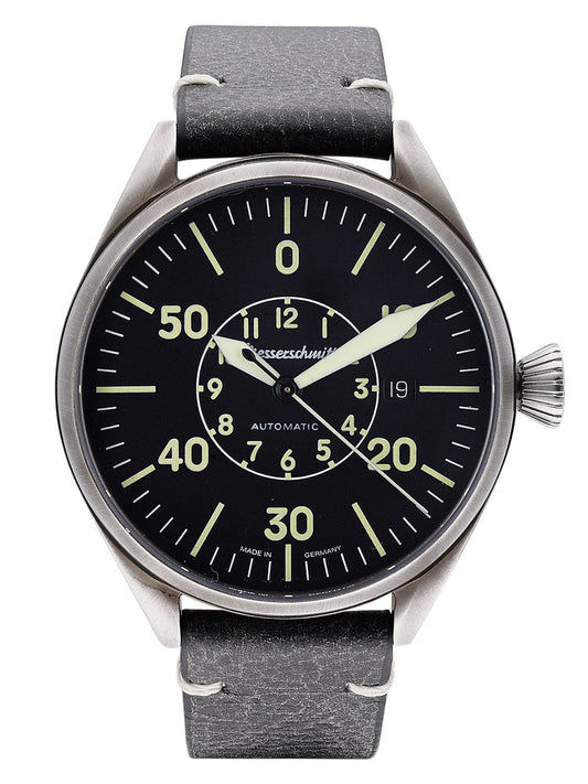 Messerschmitt Flieger Cockpit ME-7H148 Herren Armbanduhr Schwarz • Saphirglas • Automatikwerk Sellita SW 200