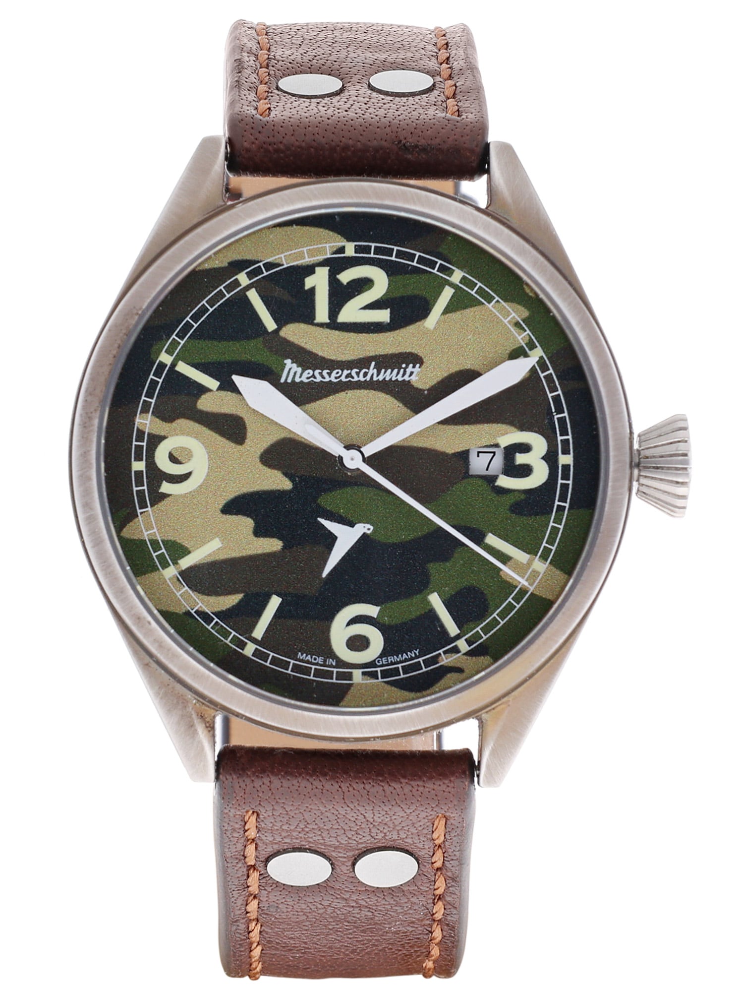 Messerschmitt ME-43ARMY Herren Armbanduhr Camouflage • Saphirglas • Ronda 515 Quarzwerk