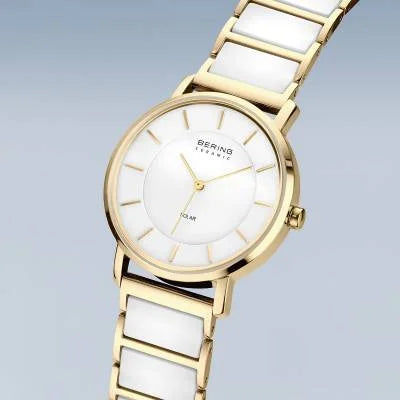 Bering Solar 19535-714 Damen Armbanduhr Goldfarben • Saphirglas • Solarbetrieb, Bild 2