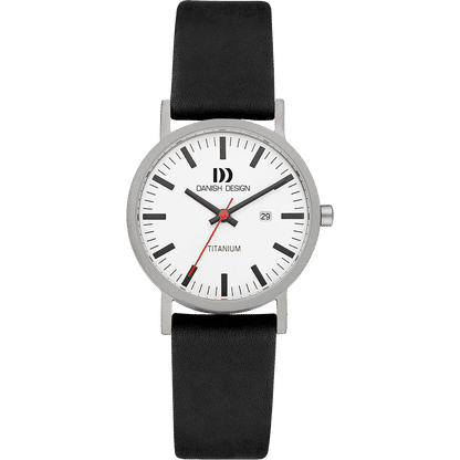 Danish Design Gløbe IV24Q199 Damenuhr Schwarz • Titangehäuse • Mineralglas
