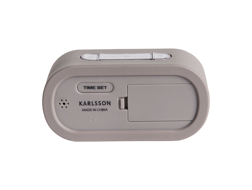 Karlsson Gummy KA5753GY Wecker Warmgrau • Digitales LCD-Display • Snooze-Funktion, Bild 3
