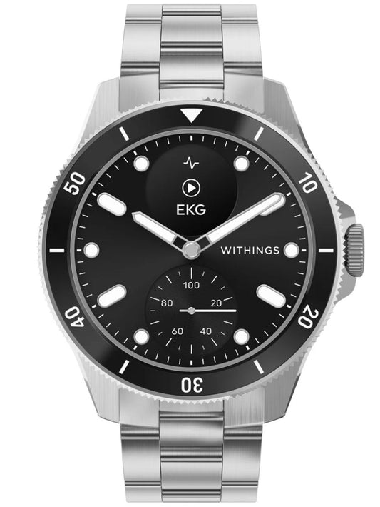 Withings ScanWatch Nova HWA10-model 9-All-Int Herren Smartwatch Schwarz • Hybride Smartwatch • 10 ATM wasserdicht
