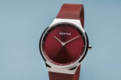 Bering Classic 12131-303 Damen Armbanduhr Rot • Saphirglas • Milanaise-Armband, Bild 2