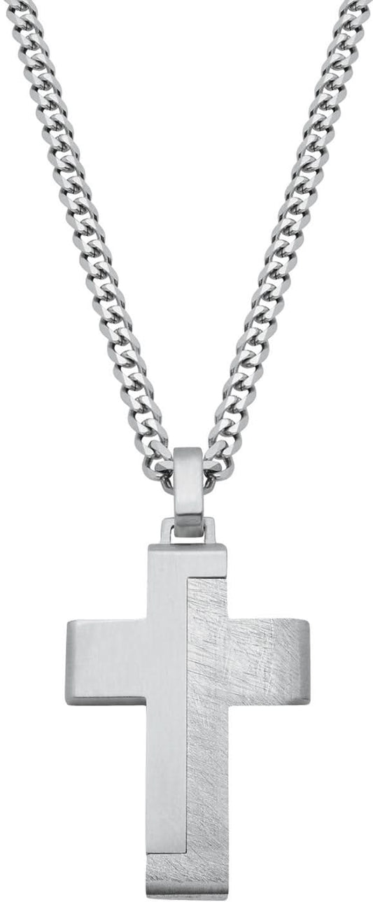 Collana a catena corazzata con ciondolo a croce - s.Oliver Jewelry Modello: 2024253