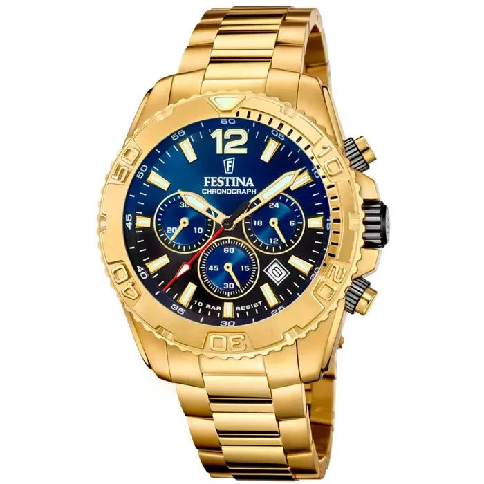Festina Timeless Chronograph F20684/2 Herren • Chronographenwerk • Sportliches Edelstahlgehäuse