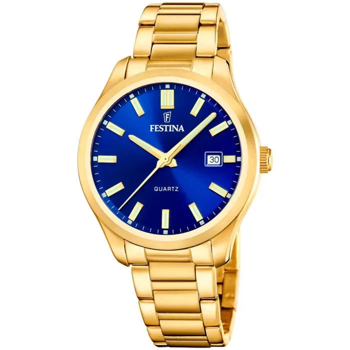 Festina Acero F20740/2 Herrenuhr Blau • Miyota Quarzwerk • Datumsanzeige