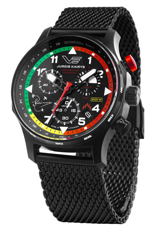 Vostok Europe Jurgis Kairys Unlimited Aerobatics VK68-592C775B Herren • Quarz-Chronograph • Limitierte Pilotenkollektion